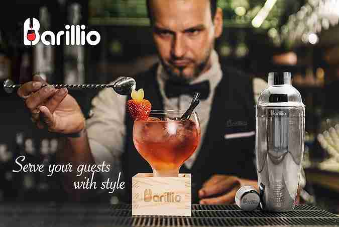 Elite Cocktail Shaker Set Bartender Kit by Barillio