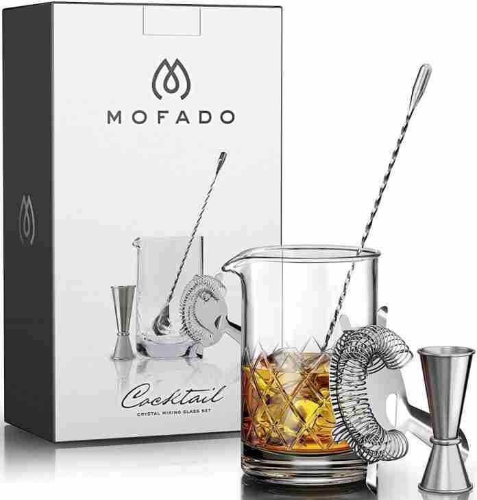 MOFADO Crystal Cocktail Mixing Glass Set