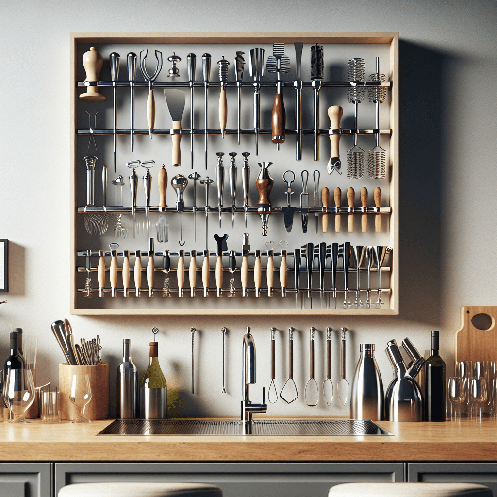 Bar Organization - Bar Tool Racks, Glass Racks, Under-cabinet Storage