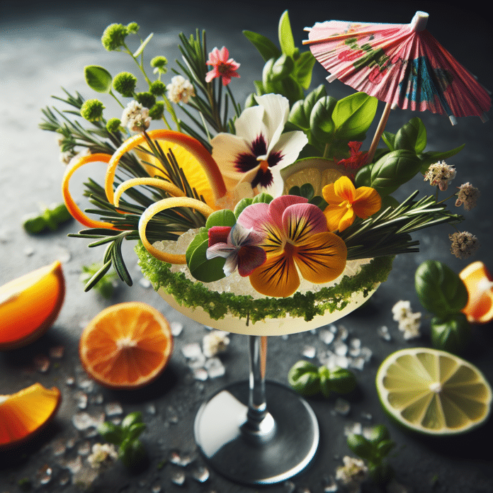 garnishes cocktail umbrellas citrus twists fresh herbs edible flowers 2