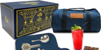 aberdeen oak deluxe travel bartender kit review