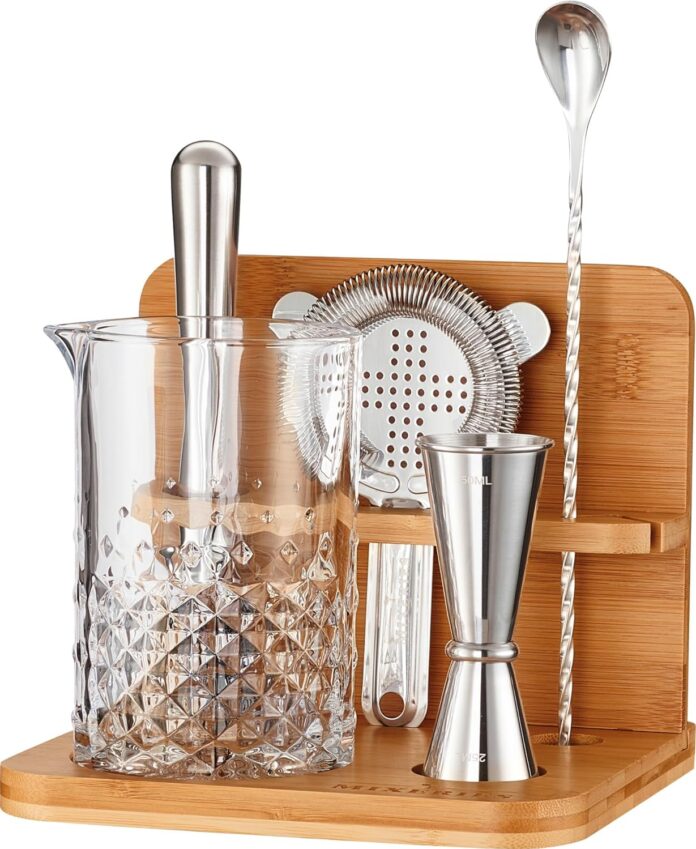 mixeries crystal cocktail mixing glass set review