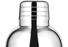 fnt cocktail shaker 24oz martini shaker 188 stainless steel drink shaker with built in strainer leak free and rust free