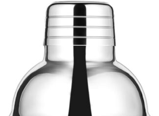 fnt cocktail shaker 24oz martini shaker 188 stainless steel drink shaker with built in strainer leak free and rust free