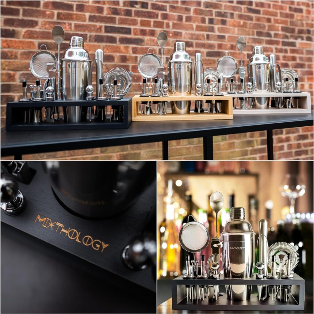 Mixology Bartender kit | 31 Piece Professional Bartender Set by Mixthology - bar Tools, Accessories, and bar Sets for The Home by Bartenders. Gift The Perfect Cocktail Shaker