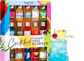 thoughtfully cocktails mix and match mini sampler cocktail mixer set vegan and vegetarian tropical and classic set of 20