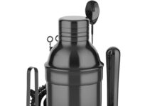 vabaso 20 piece cocktail shaker set with rotating stand 25oz stainless steel black bartender kit bar tools set for home
