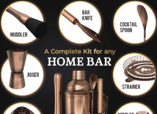 highball chaser cocktail shaker set bartender kit for home bar mixology cocktail bar set plus e book with 30 recipes ant 3