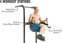 weider power tower with 4 workout stations and 300 lb user capacity 1
