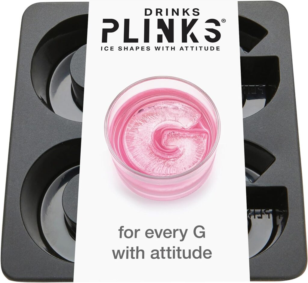 DRINKSPLINKS Silicone Ice Cube Tray with Large Letter G - Monogram Shaped Ice Cube Mold for Freezing, Baking  Crafting - Personalized Ice Cube Molds for Cocktails  Whiskey with Custom Letters