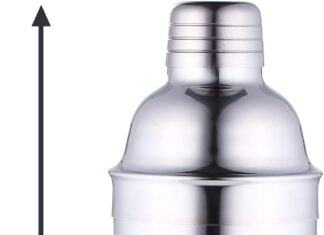 bar cocktail shaker 23 oz martini shaker drink mixer with built in strainer for bartending stainless steel bartender sha 3