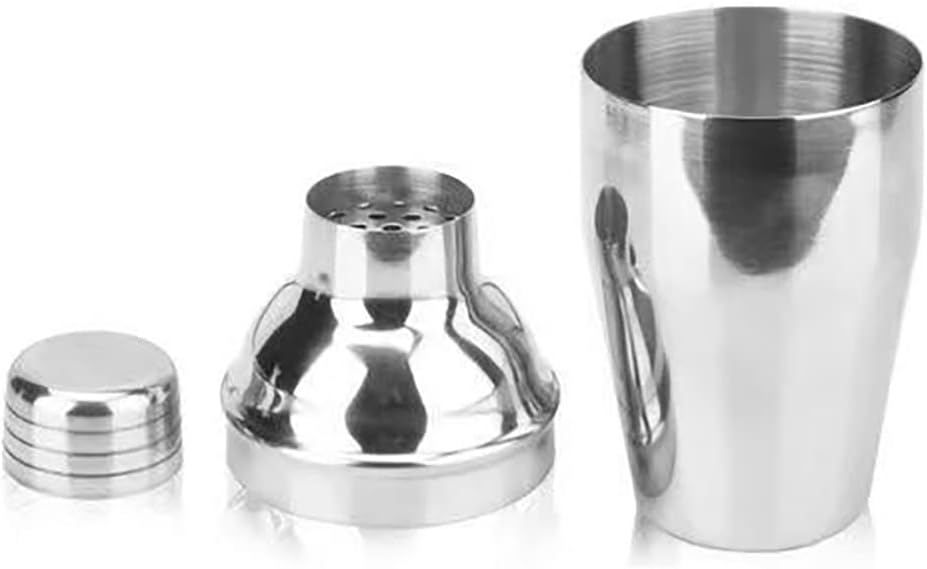 FRONTIER Cocktail Wine Shaker Stainless Steel Martini Shaker with Cap and Strainer Drink Mini Shaker 10OZ